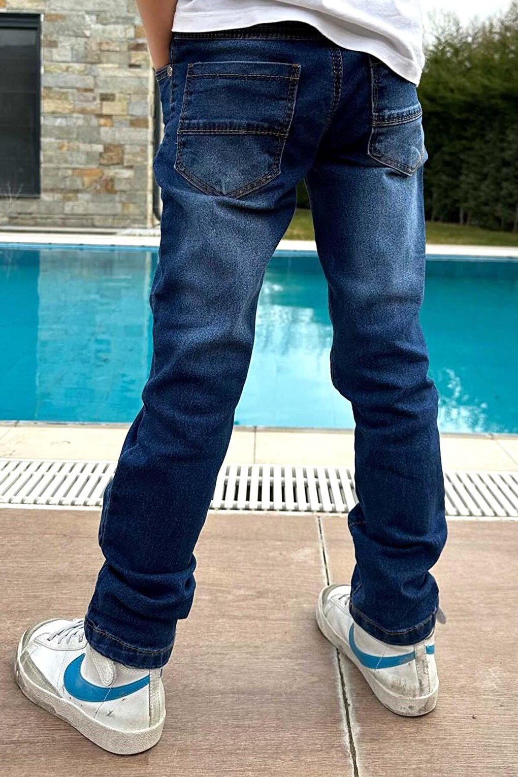 Boy's Stonewashed Lycra Jean Trousers