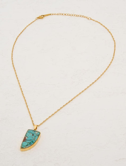 Blue Geometric Figure Adjustable Necklace