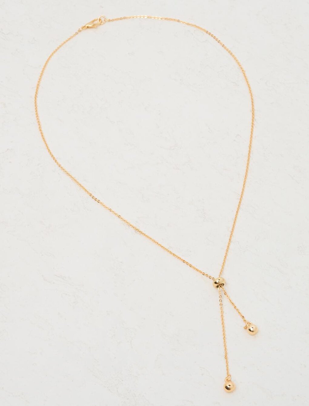 Gold Ball Detailed Chain Necklace