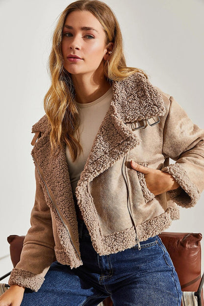 Women's Antique Suede Laminated Coat