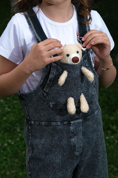 Girl's Shorts and Teddy Bear Jean Salopet