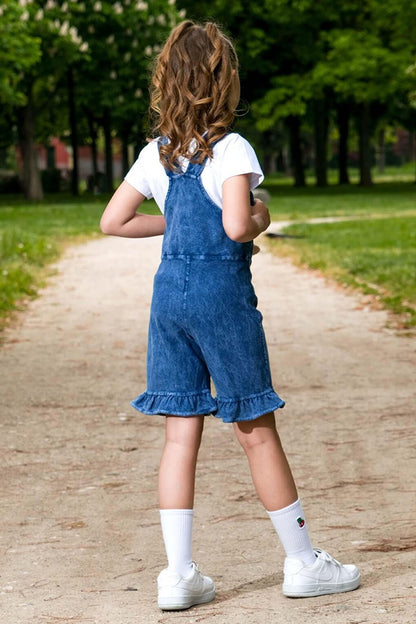 Girl's Shorts and Teddy Bear Jean Salopet