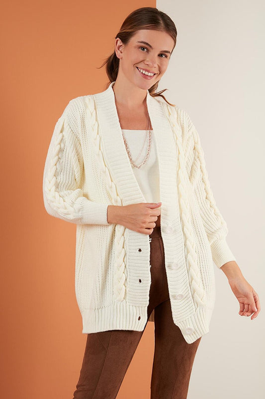 V-Neck Buttoned Knitted Cardigan 4615125