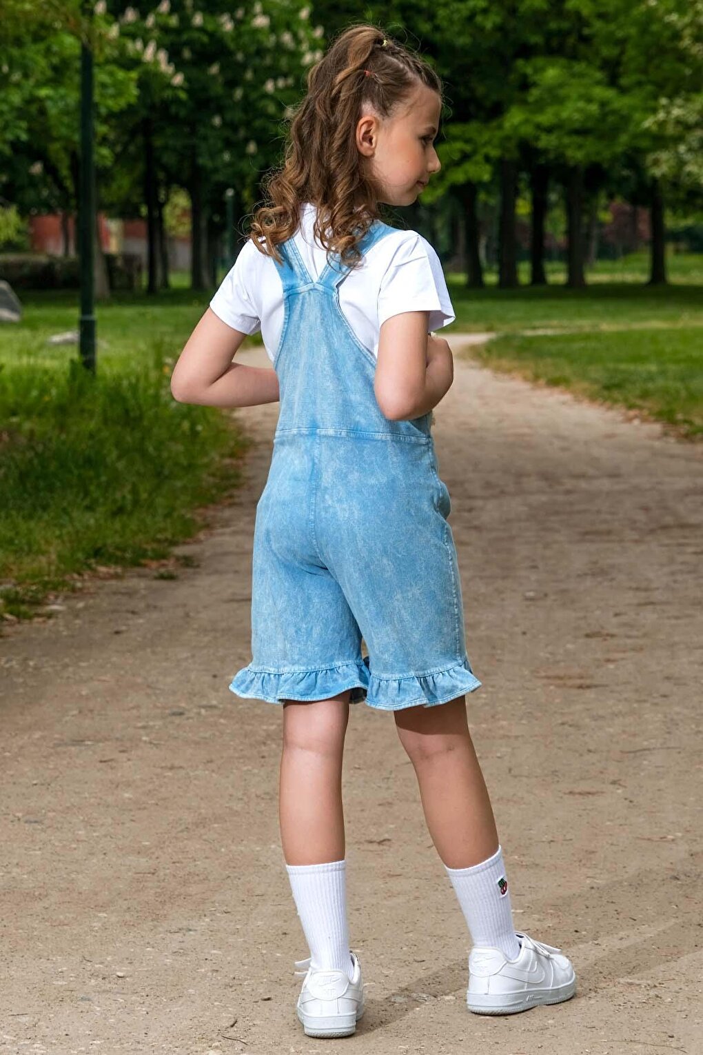 Girl's Shorts and Teddy Bear Jean Salopet