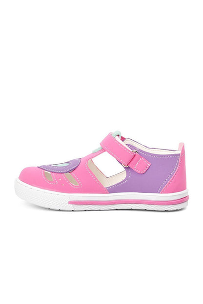 210103-P Fuchsia-Purple Girls' Velcro Casual Shoes