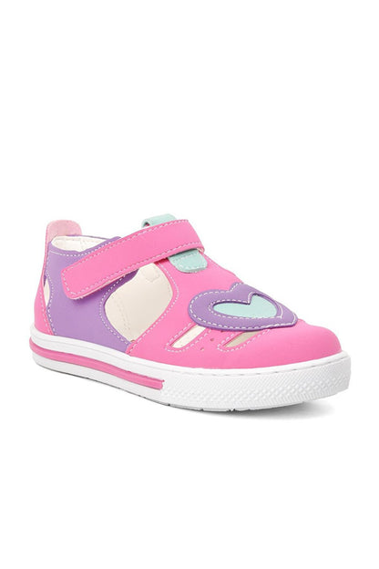 210103-P Fuchsia-Purple Girls' Velcro Casual Shoes