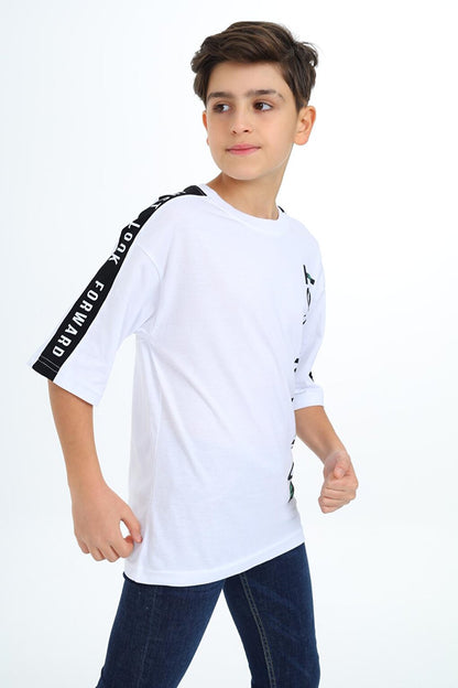 Boy's Sleeve Striped T-Shirt 9-14 Years Lx7063