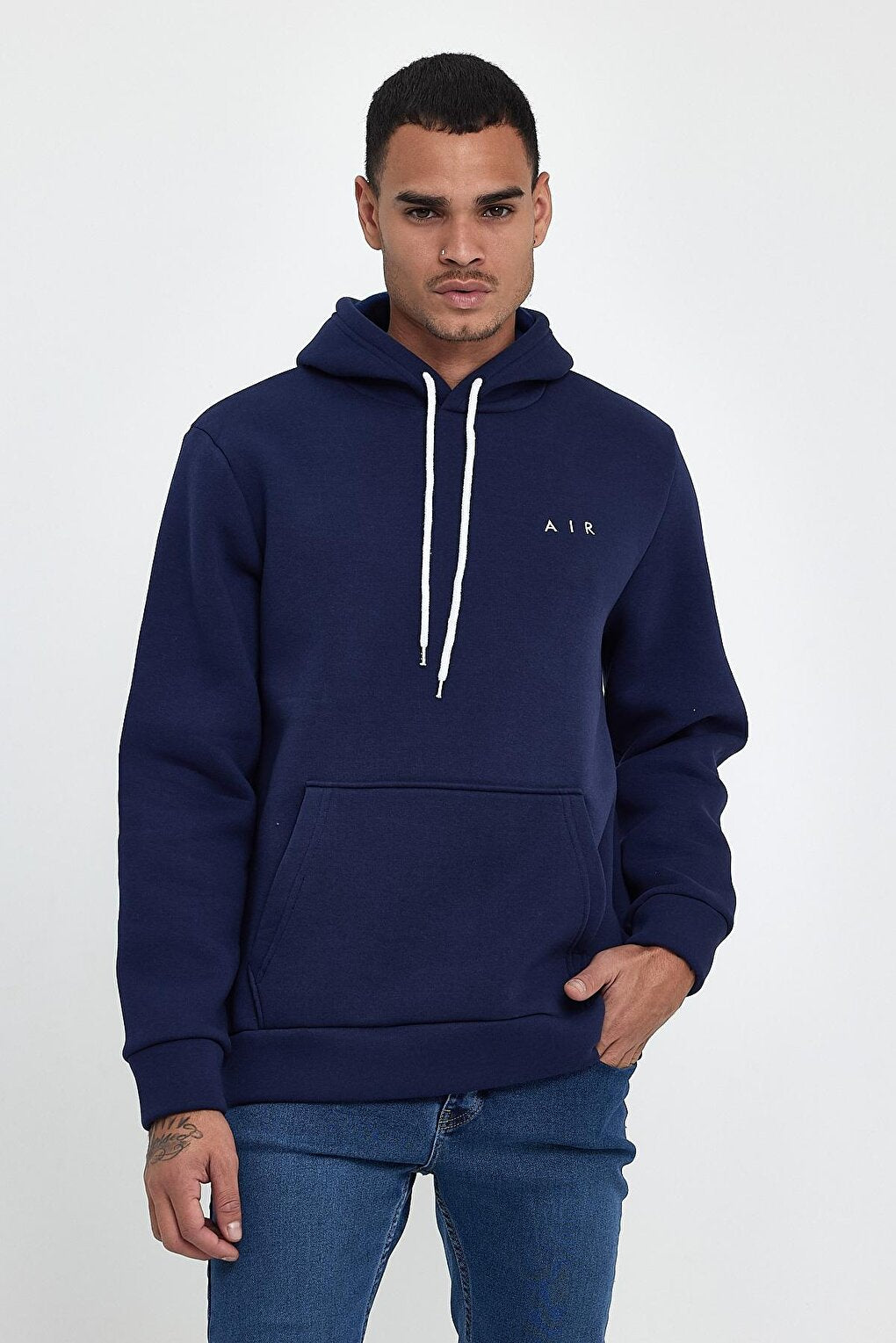 Men's Hooded Comfortable In-mold Fleece 3 thread Thick Air Embroidered Sweatshirt spr24sw07