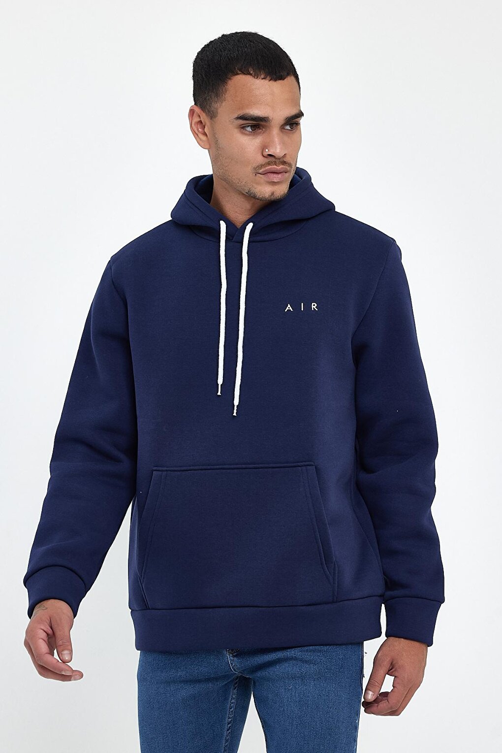 Men's Hooded Comfortable In-mold Fleece 3 thread Thick Air Embroidered Sweatshirt spr24sw07