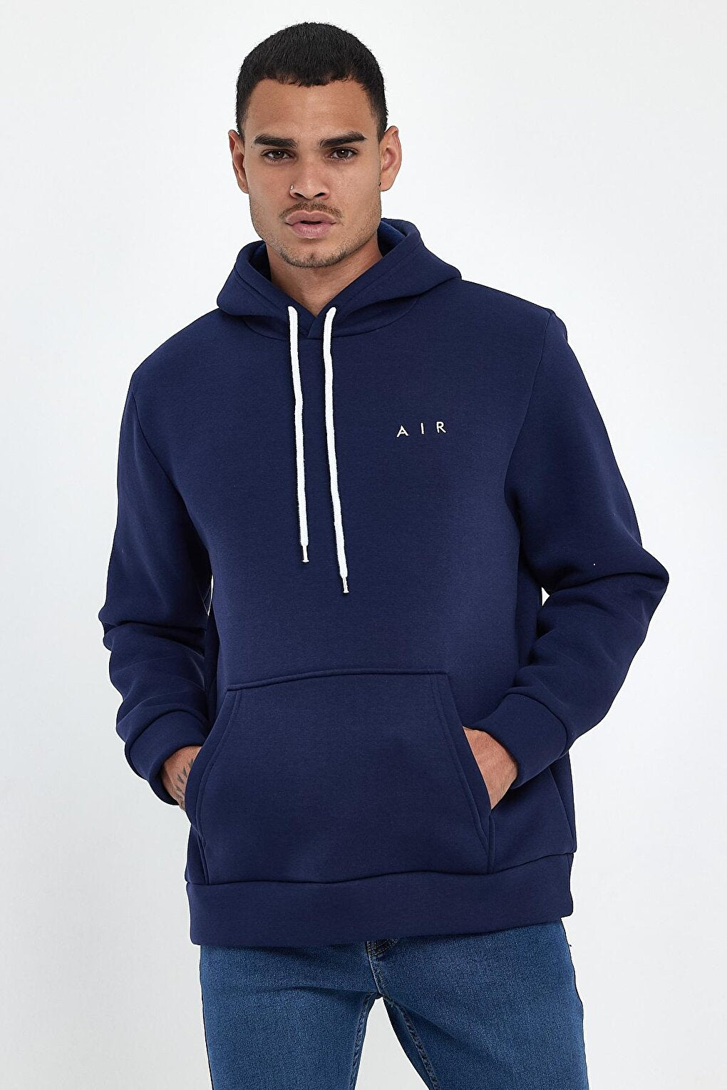 Men's Hooded Comfortable In-mold Fleece 3 thread Thick Air Embroidered Sweatshirt spr24sw07