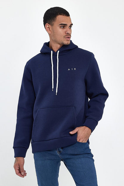 Men's Hooded Comfortable In-mold Fleece 3 thread Thick Air Embroidered Sweatshirt spr24sw07