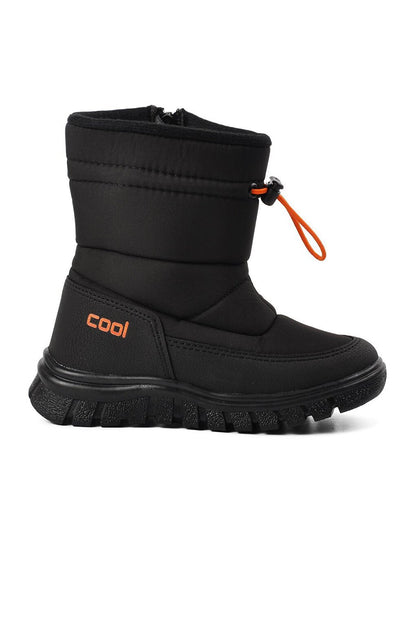 Viscon-P Black Fleece Kids Snow Boots