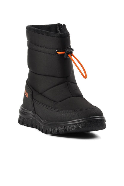 Viscon-P Black Fleece Kids Snow Boots