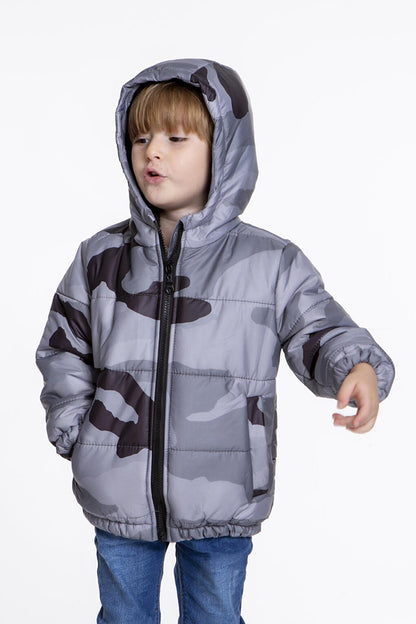 Kids Boy's Welsoft Inside Camouflage Patterned Hat Coat AK2510