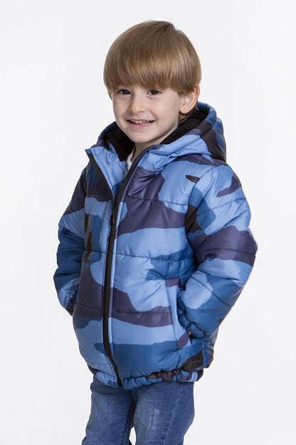 Kids Boy's Welsoft Inside Camouflage Patterned Hat Coat AK2510