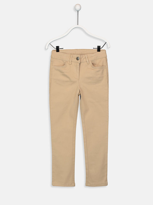 Skinny Gabardine Girls' Trousers