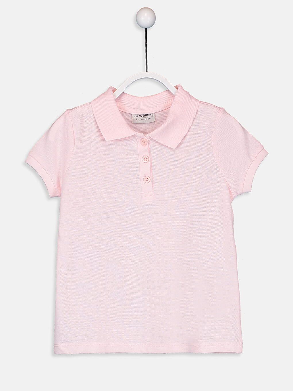 Polo Neck Short Sleeve Girls' T-Shirt