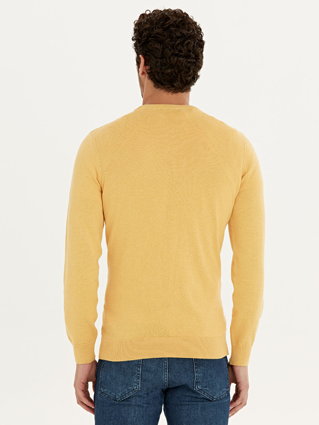 Crew Neck Long Sleeve Men's Knitwear Sweater