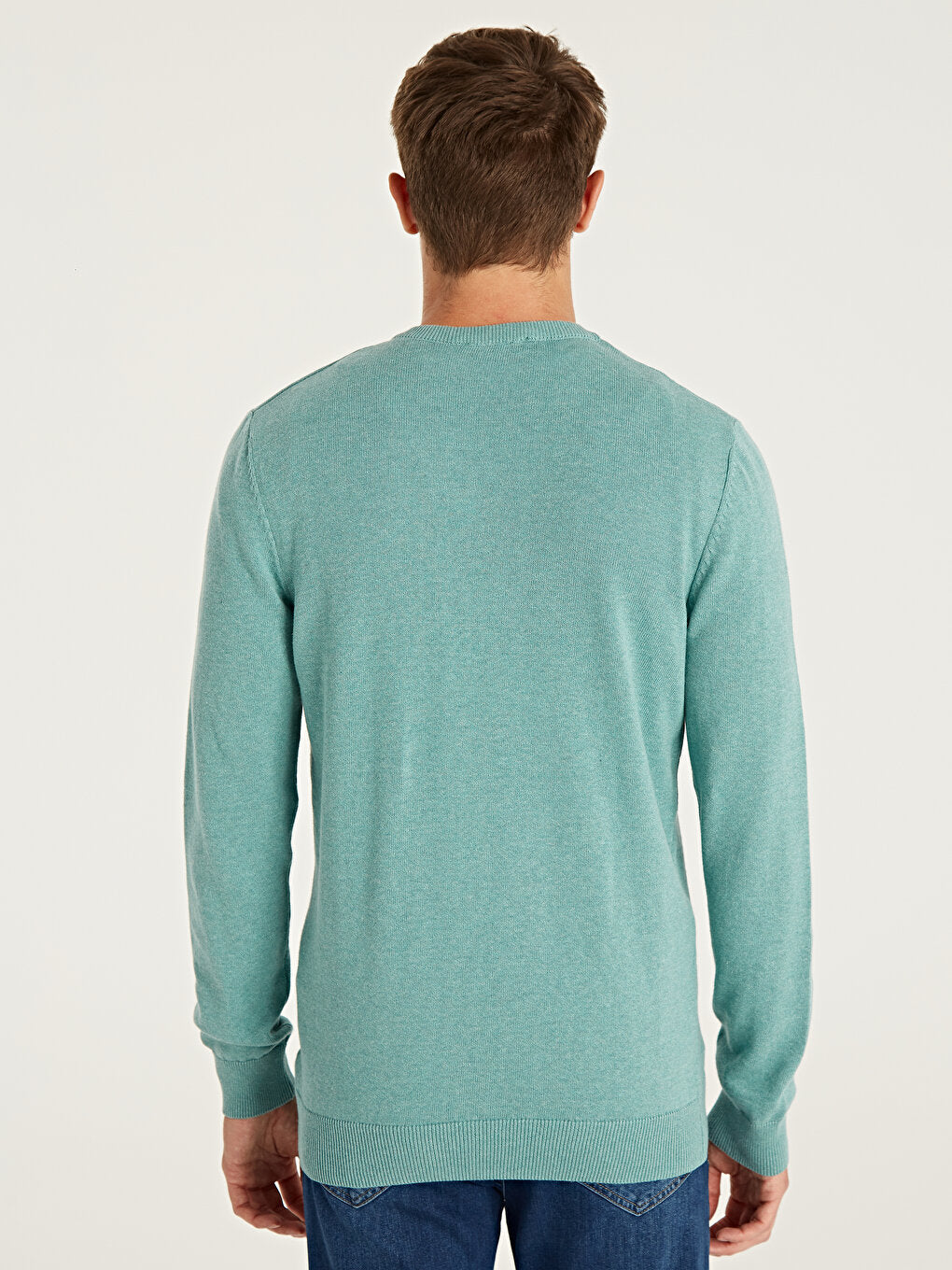 V-Neck Long Sleeve Men's Knitwear Sweater