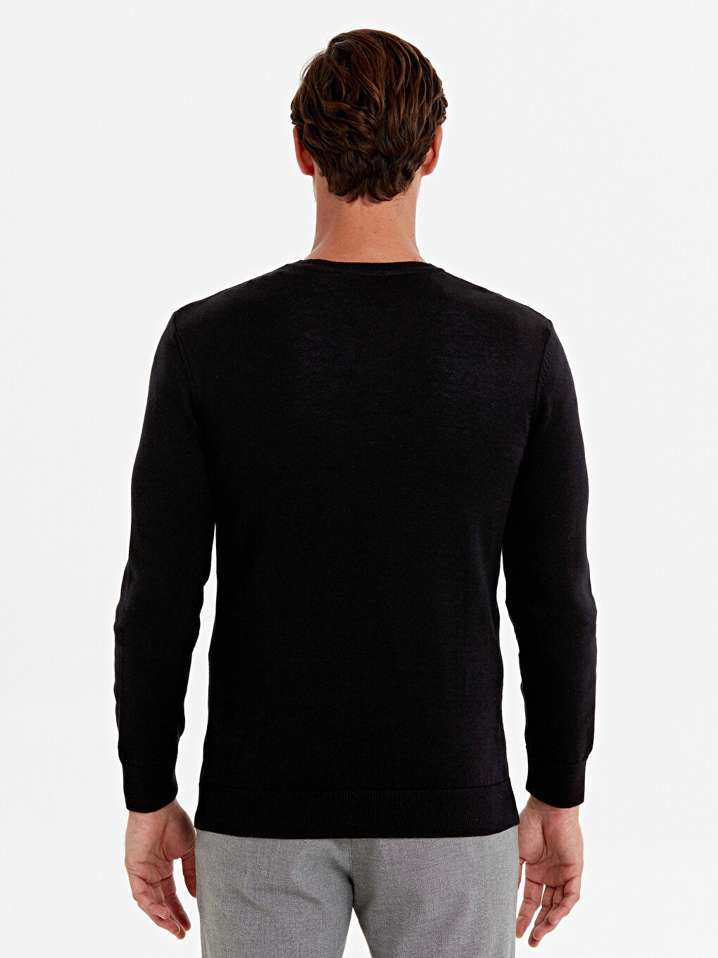 V-Neck Long Sleeve Men's Knitwear Sweater