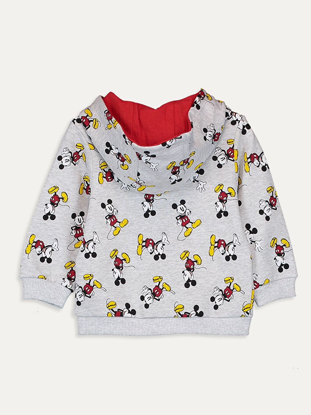 Hooded Long Sleeve Mickey Mouse Printed Baby Boy Zipper Sweatshirt