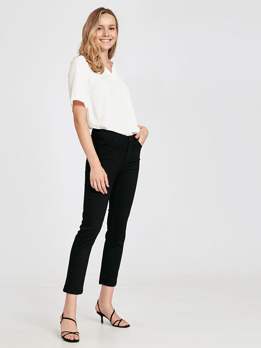 Women's Skinny Fit Straight Jean Trousers