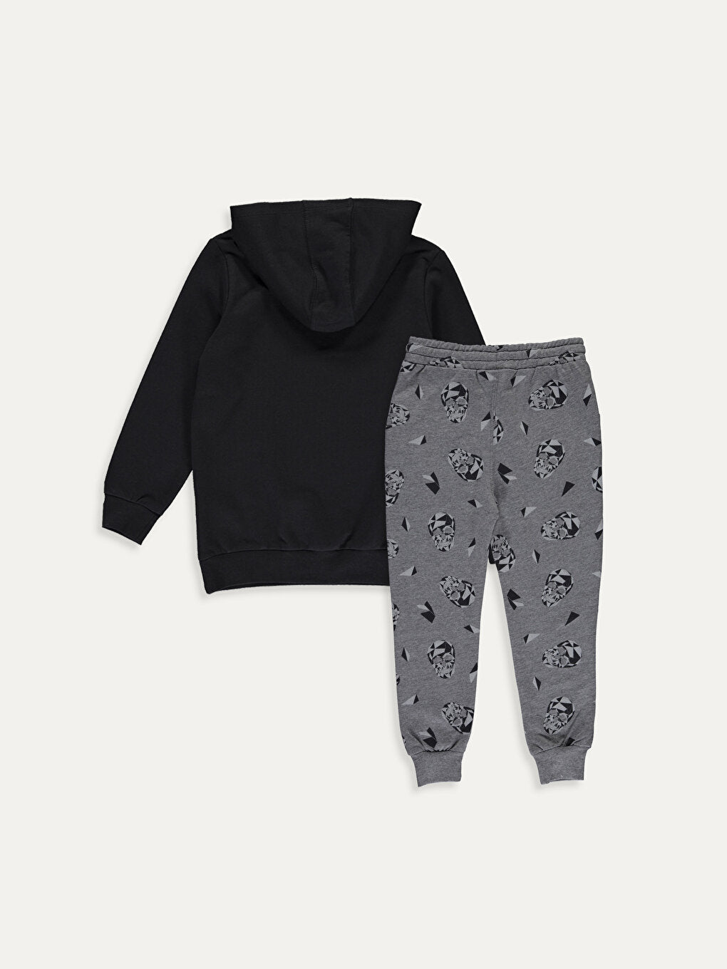 Hooded Printed Long Sleeve Boys' Sweatshirt and Sweatpants