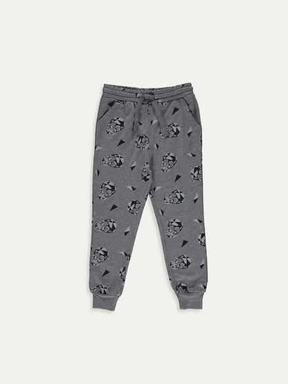 Hooded Printed Long Sleeve Boys' Sweatshirt and Sweatpants