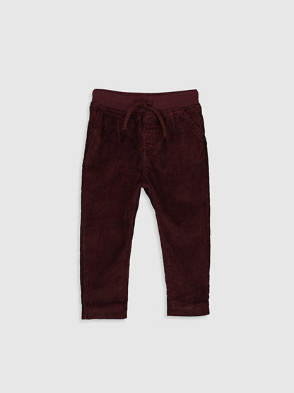 Basic Baby Boy Velvet Trousers