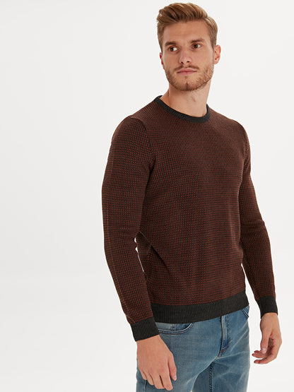 Crew Neck Men's Knitwear Sweater