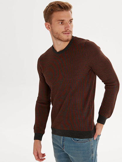 Crew Neck Men's Knitwear Sweater