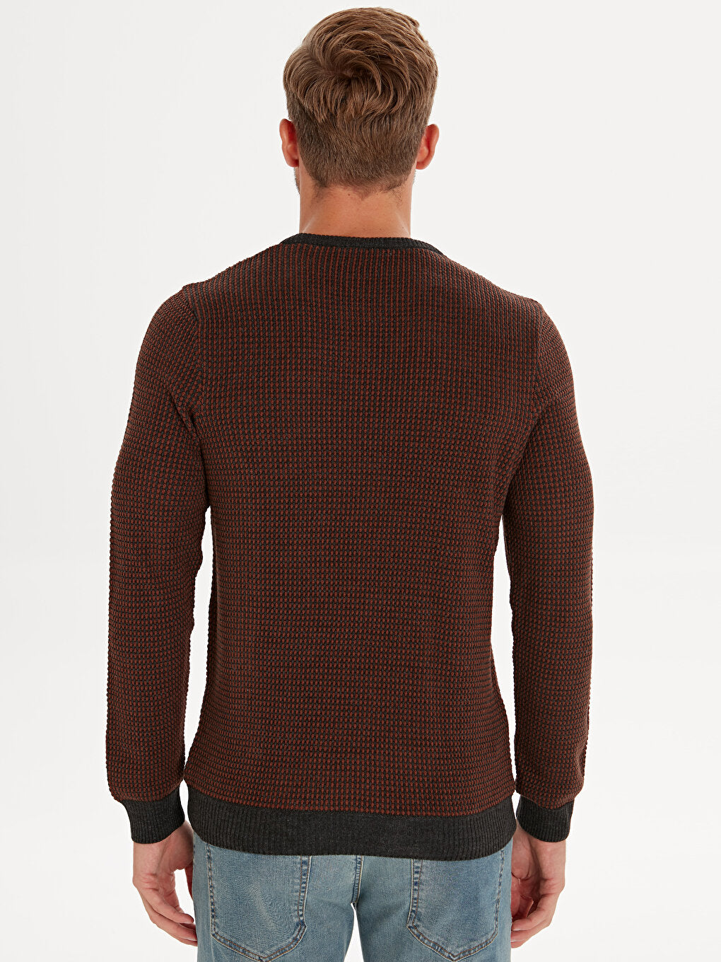 Crew Neck Men's Knitwear Sweater