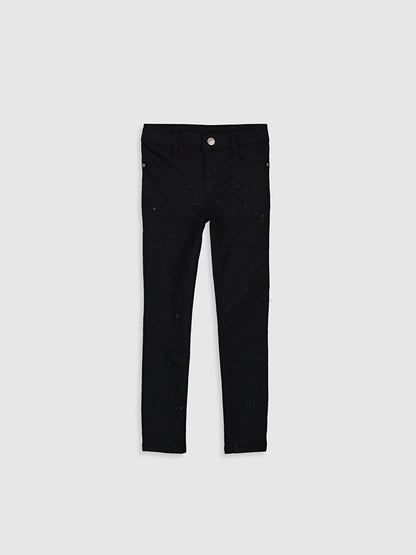 Girl's Skinny Gabardine Trousers