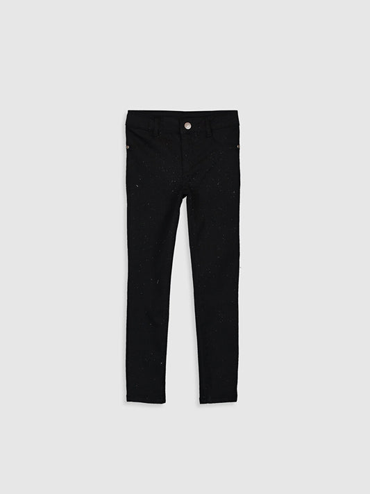 Girl's Skinny Gabardine Trousers