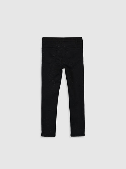 Girl's Skinny Gabardine Trousers