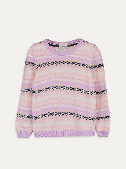 Crew Neck Girl's Sweater