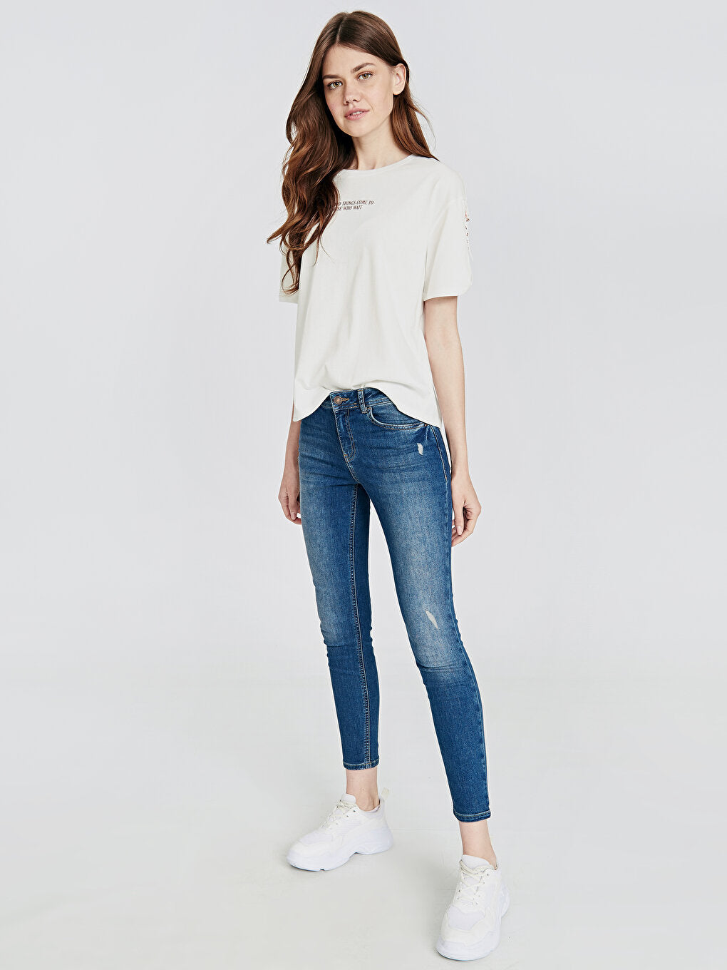 Women's Skinny Fit Straight Jean Pants