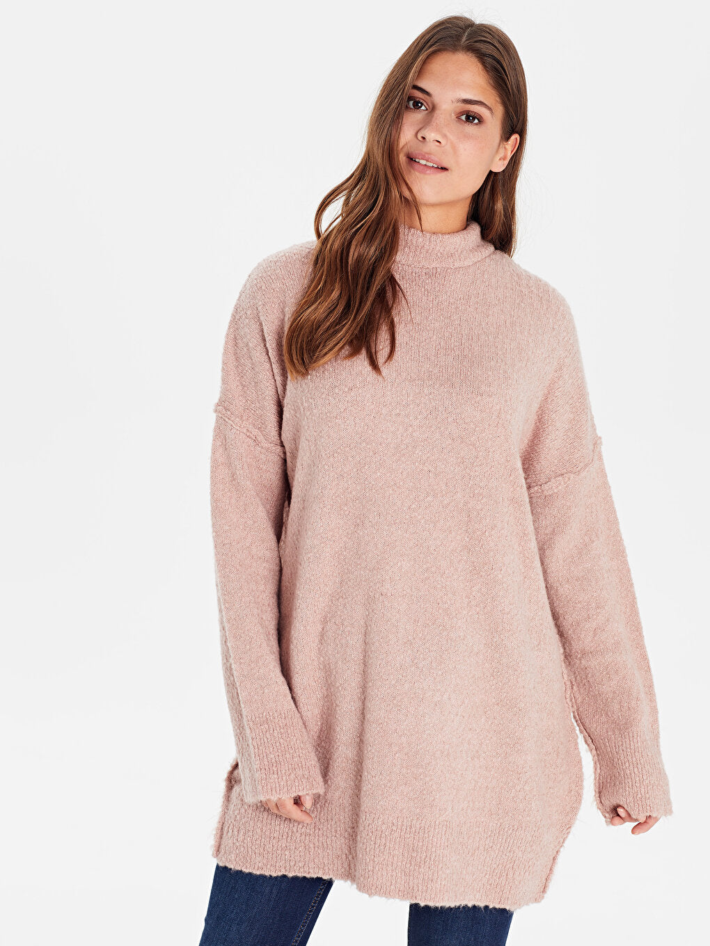 Half Turtleneck Oversize Women's Tunic