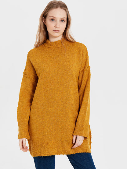 Half Turtleneck Oversize Women's Tunic