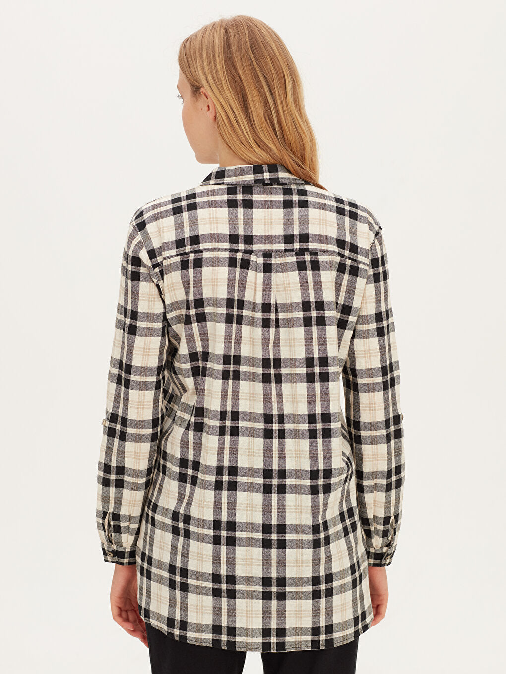 Plaid Long Sleeve Women's Shirt Tunic