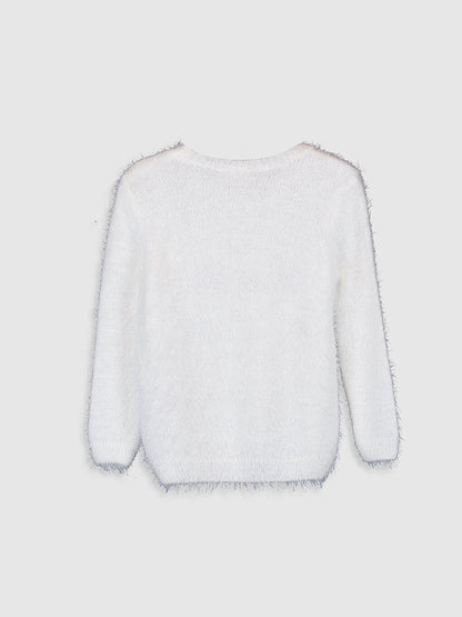 Crew Neck Girl's Sweater