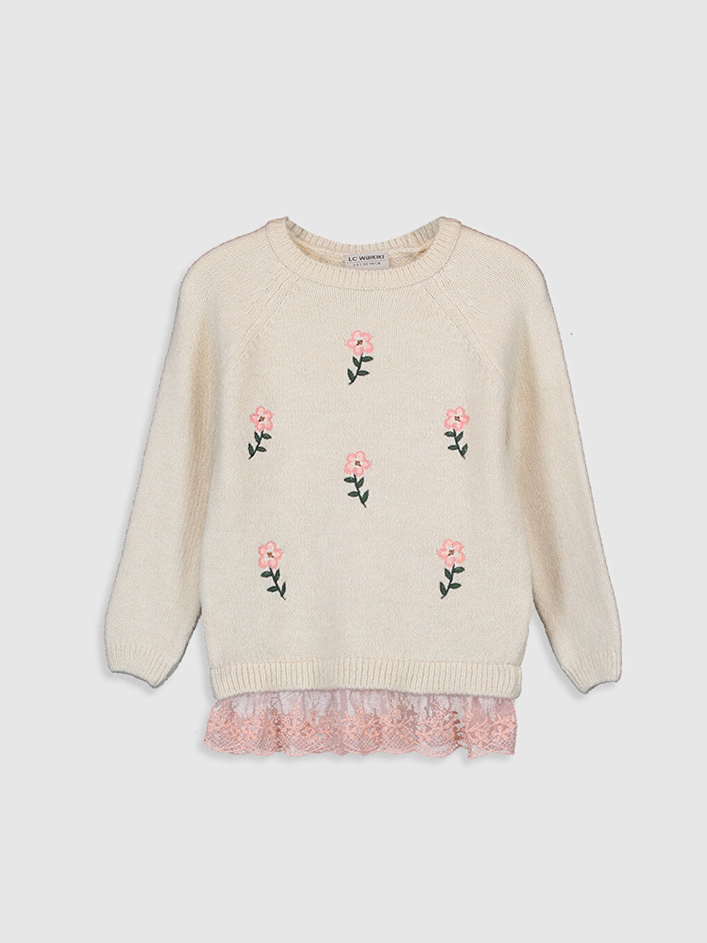 Crew Neck Girl's Sweater