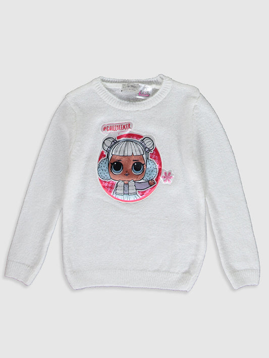 Crew Neck Girl's Sweater