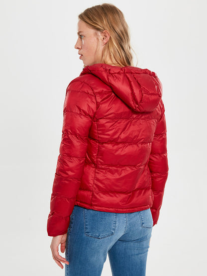 Hooded Long Sleeve Women's Puffer Coat