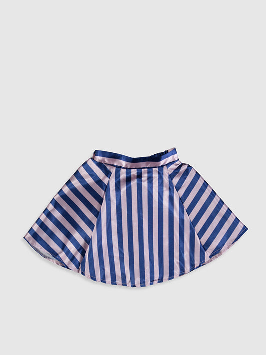 Striped Girl's Satin Skirt