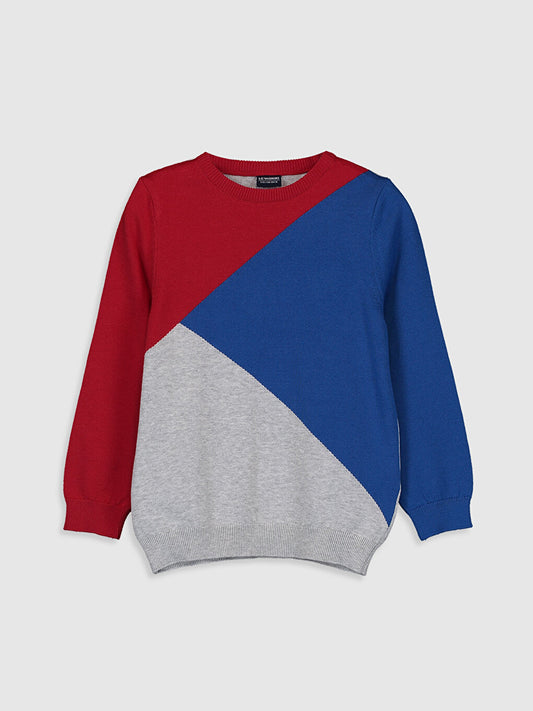 Crew Neck Long Sleeve Boy's Sweater