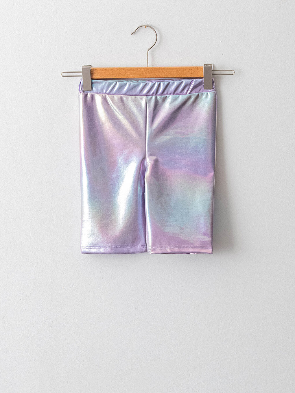 Girls' Short Tights with Elastic Waist and Hologram Detail