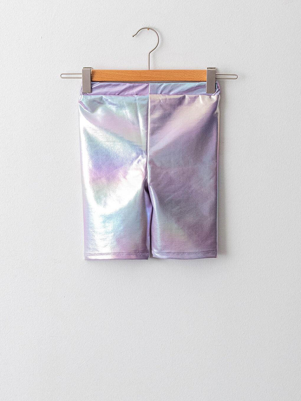 Girls' Short Tights with Elastic Waist and Hologram Detail