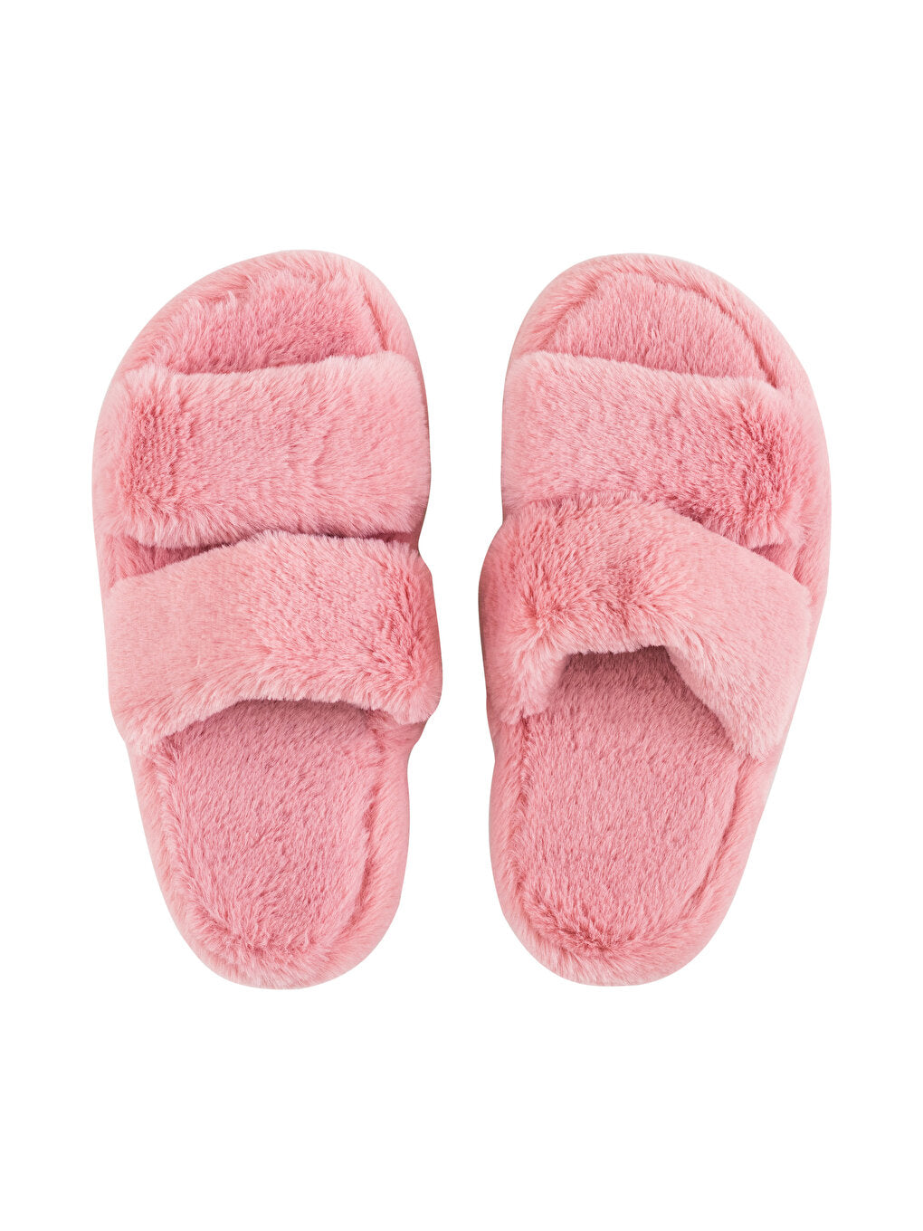 Double Striped Women's Plush House Slippers