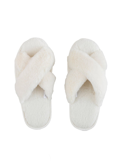 Flat Plush Women's House Slippers